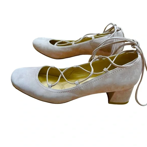 Stuart Weitzman Cordon Lace Up Suede Pumps - Picture 6 of 11